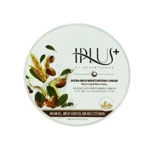 کرم مرطوب کننده آی پلاس حاوی روغن آرگان و جوانه گندم قوطی 200 میل