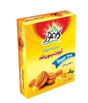 پولکی  بدون  قند کامور طعم زعفران نارگیل 150 گرمی