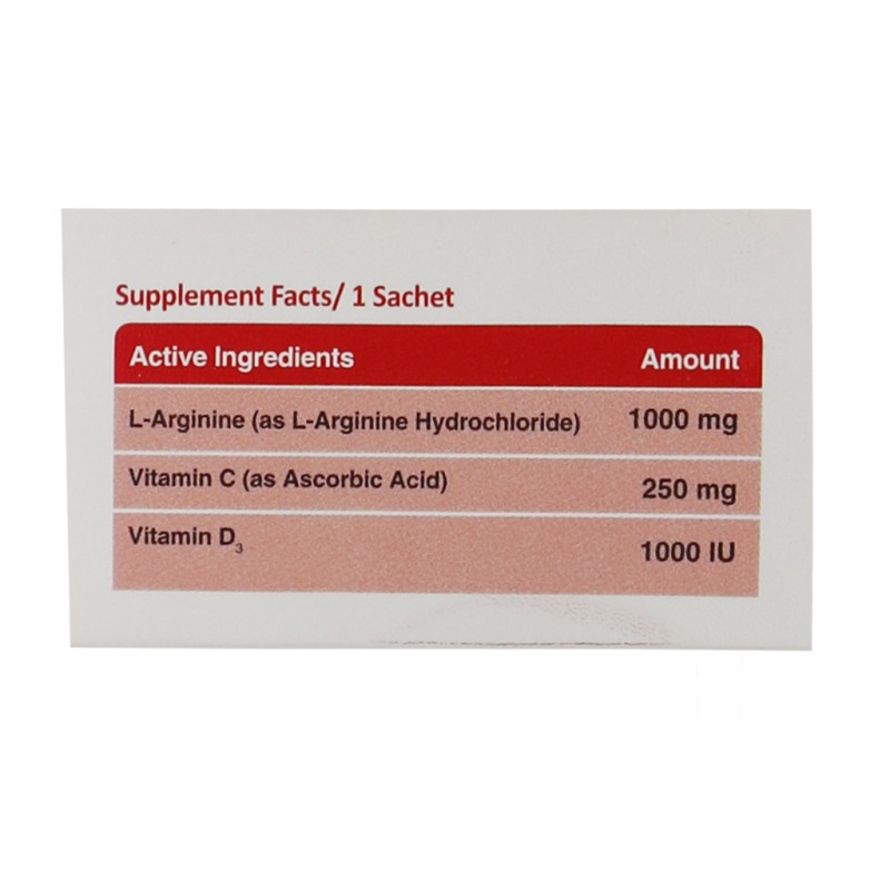 ساشه ال آرژنین 1000 دایرکت یوهلث طعم انار فارمد سلامت سینا 20 عددی