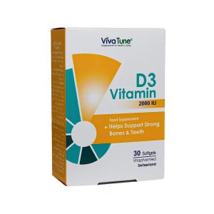 سافت ژل ویتامین د3 ویواتیون 2000 واحدی 30 عددی