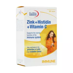 قرص زینک هیستیدین و ویتامین C یوروویتال 60 عددی