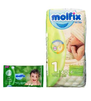 پوشک مولفیکس سایز4 مخصوص کودکان ۷ تا ۱۸ کیلوگرم 34 عددی
