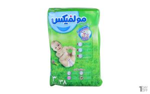 پوشک مولفیکس سایز4 مخصوص کودکان ۷ تا ۱۸ کیلوگرم 34 عددی