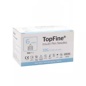 سرسوزن انسولين 6 ميل تاپ فاين بسته 100 عددي