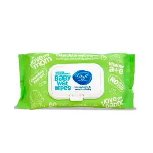 دستمال مرطوب کودک پاکتي نينو حاوی آلوئه ورا 20 عددی