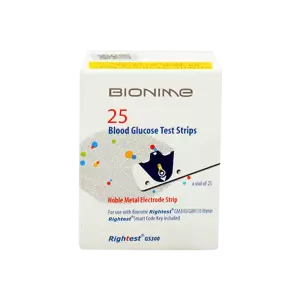 نوار تست قند خون بایونیم 25 عددی