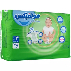 پوشک مولفیکس کامل سایز 6 با تکنولوژی 3 بعدی 24 عددی