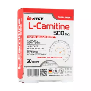 قرص ال کارنیتین 500 میلی گرم ویتاپی بلیستر 60 عددی