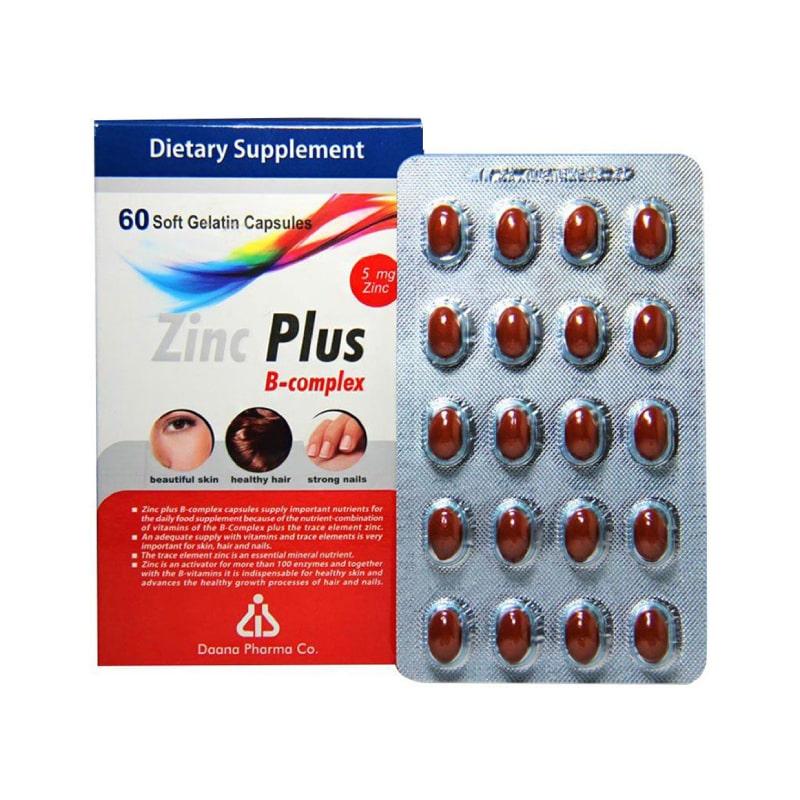 کپسول زینک پلاس +ب کمپلکس  5 میلی گرم  دانا 60 عددی