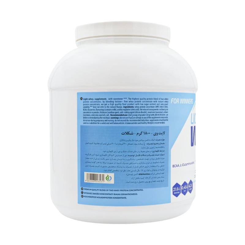 پودر لايت وي سیکس پک نوتریشن  طعم شکلات  1800 گرمی