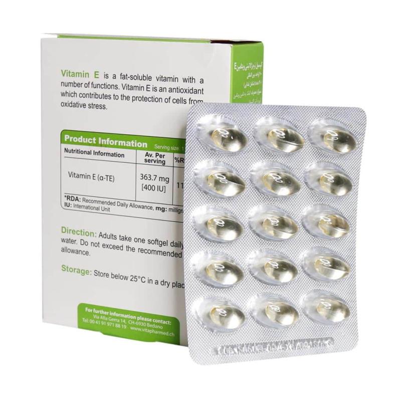 کپسول نرم ژلاتینی ویتامین E 400 واحد ویواتیون 30 عددی