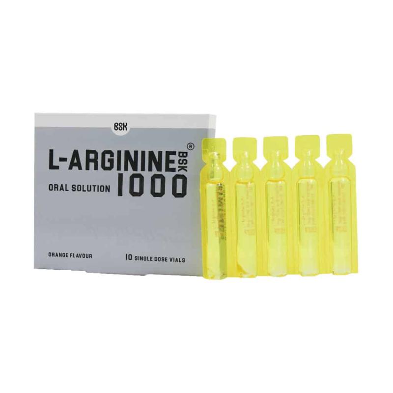 ویال ال آرژنین 1000 میلی گرم بی اس کی 10 عددی