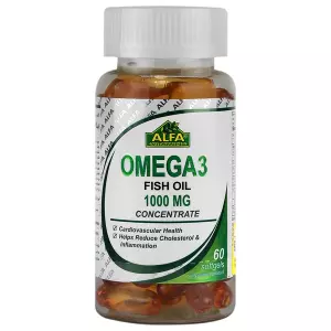 سافت ژل امگا 3 آلفا ویتامینز 1000 میلی گرم 60 عددی