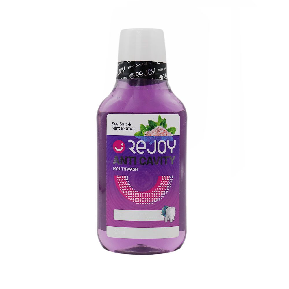 دهان شویه ضد پلاک ریجوی حاوی نمک دریا و عصاره نعناع 375 میلی لیتر