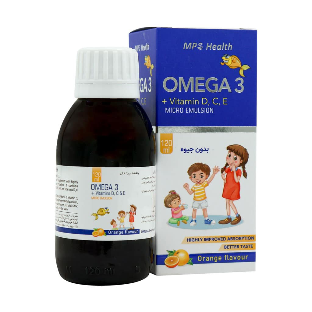 شربت امگا 3 ميکرو امولسيون مانا فارمد سلامت با طعم پرتقال 120 ميل