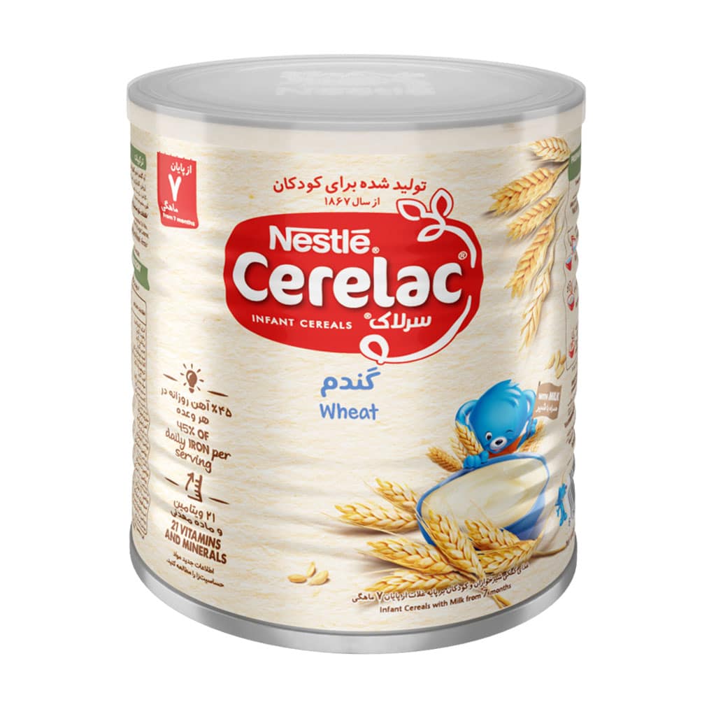 سرلاک برنج به همراه شیر نستله مناسب کودکان از پایان ۶ ماهگی ۴۰۰ گرم